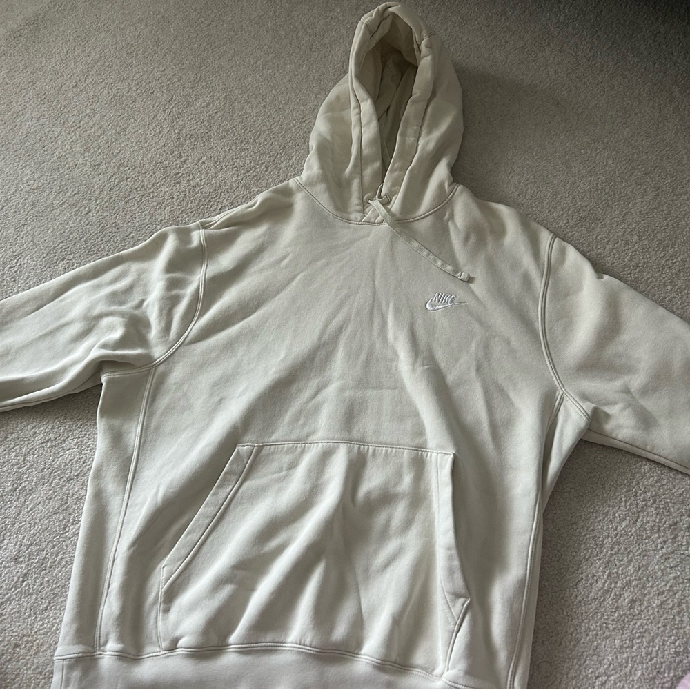Nike Men’s Off-White Hoodie with Embroidered Logo
